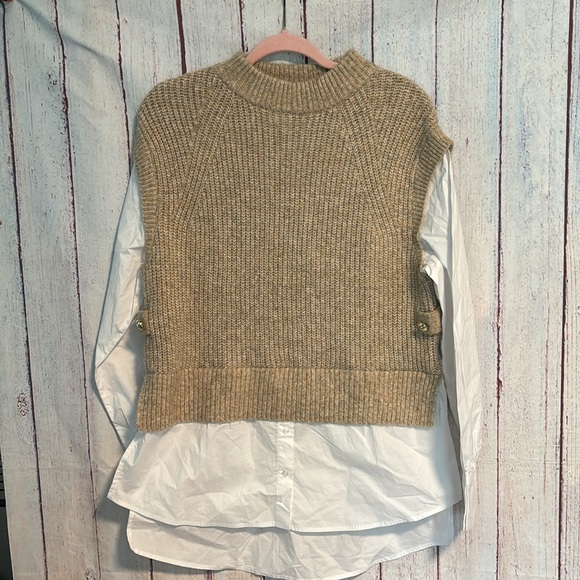 NWT River Island Mixed Media Sweater - Picture 6 of 14